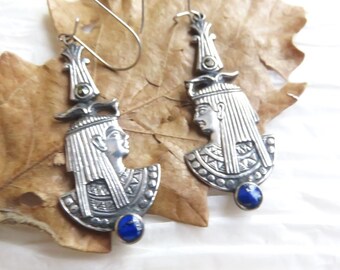 Egyptian Style Sterling Earrings