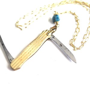 Vintage Bates g/f Knife Necklace