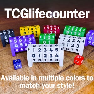 Contador de Vidas / Contador de Pontos para TCG, Jogos de Tabuleiro e Jogos de Mesa
