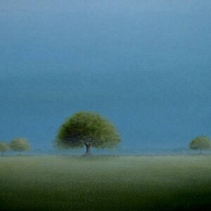 Tree Print Misty Tonalist Landscape 8 x 10" PRINT art Tonalism Peaceful landscape