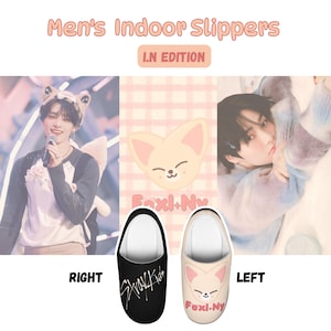 Stray Kids JEONGIN I.N/FOXI.NY Indoor Shoes- Kpop Men&#39;s Slippers Gift for Stay Kpop Collectible