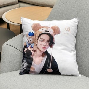 ENHYPEN NI-KI Spun Polyester Square Throw Pillow - Kpop Decor Kpop Merch Fan Gift Musician Gift Home Decor Engene Pillow