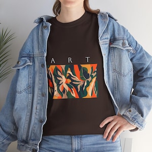 Artistic Design Unisex Heavy Cotton Tee, Unique ART Title, Graphic Tee, Artsy Shirt, Creative T-Shirt, Artist Gift, Art Lover Shirt