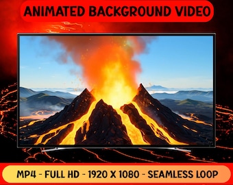 Episches Hintergrundvideo zum Vulkanausbruch: Nahtlose Schleife (Digitaler Download)