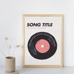 Personalised Song Vinyl - Wall Art Print
