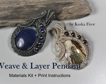 Jewelry Tutorial - Wire Weaving Tutorial - Pendant Tutorial - Step by Step - Intermediate Tutorial - Wire Jewelry Pattern - Limited Release