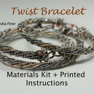 Jewelry Kit and Tutorial - Wire Weaving Tutorial - Bracelet Tutorial - Step by Step - Wire Jewelry Pattern - Limited Release