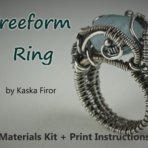 Jewelry Kit and Tutorial - Wire Weaving Tutorial - RingTutorial - Step by Step - Intermediate Tutorial - Wire Jewelry Pattern