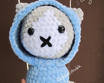 Crochet Cat in Hoodie Amigurumi Pattern — PDF Download