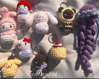 Handmade Crochet Amigurumi Keychain, Backpack Charm