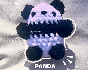 Crochet Panda Plushie, Handmade Kawaii Stuffed Animal