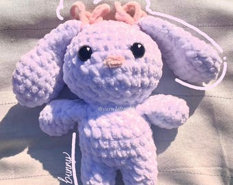 Handmade Crochet Bunny Plushie, Kawaii Stuffed Animal Decor