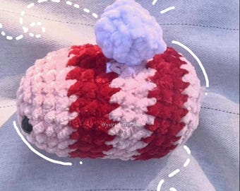 Handmade Crochet Bee Plushie, Pink & Red Amigurumi
