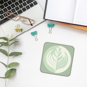 Matcha Latte Coaster Latte Art Gift Coffee Drink Mat Matcha Gift For Her Cafe Decor Coffee Lover Gift Table Accessories Coffee Accessories