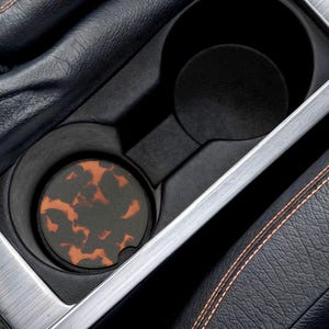 Posavasos de coche con diseño de concha de tortuga, accesorio de otoño para coche con diseño de tortuga, decoración estética para coche, regalo para amantes de los coches.