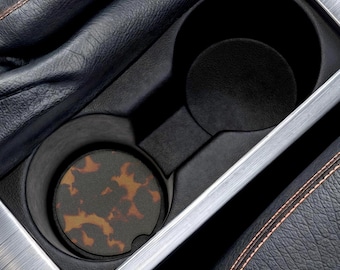 Posavasos de coche con diseño de concha de tortuga, accesorio de otoño para coche con diseño de tortuga, decoración estética para coche, regalo para amantes de los coches.