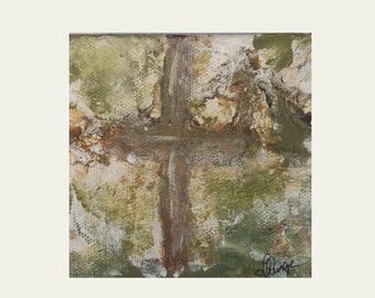 Mini cross Acrylic Painting on Canvas