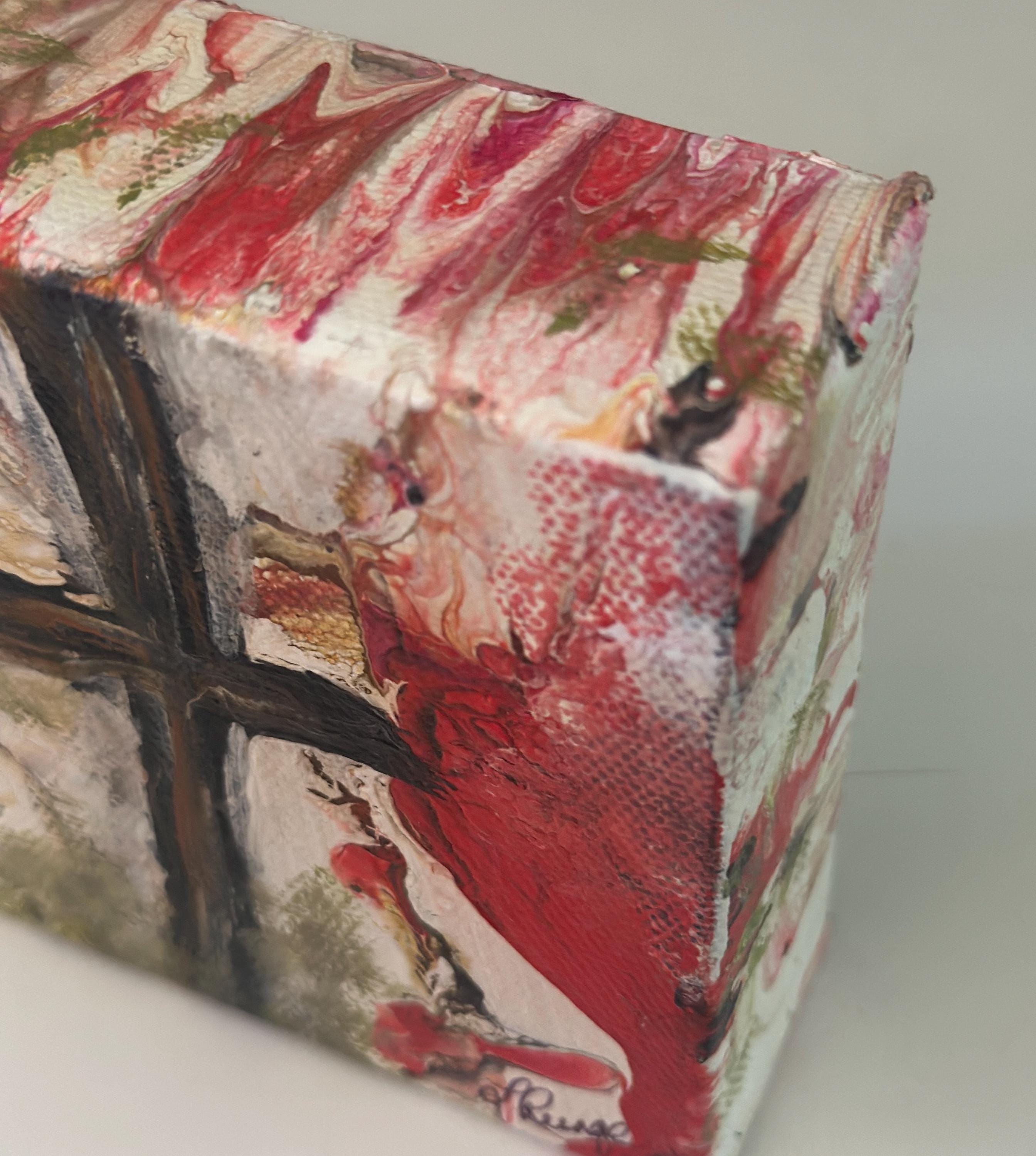 Abstract Cross Painting, Easter Art on Canvas, Gift - Etsy