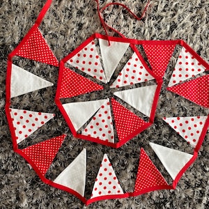 Handmade Shabby Chic Fabric Bunting, Garden Party, BoHo Bunting, Wedding Décor, Caravan Décor, Bohemian Décor, BBQ Bunting, Bedroom Décor