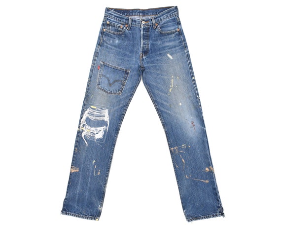 distressed levi jeans mens
