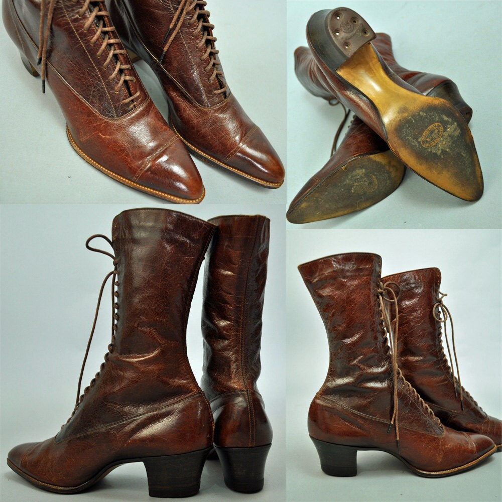 30s vintage lace up ankle boots / Vintage 30s VICTORIAN Boots Etsy