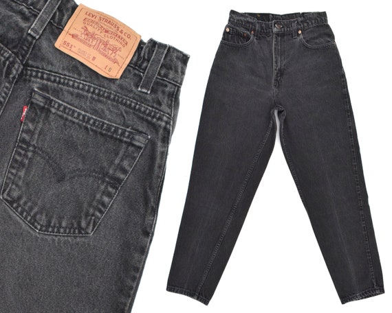 80s Vintage Levis Jeans Womens High Rise Black Lev