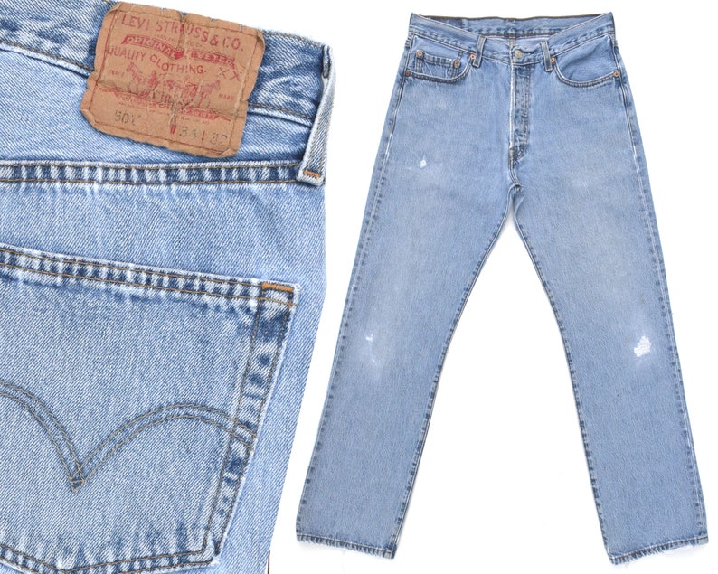 vintage levis 501 jeans des années 70 détruit levi 501 jeans | etsy