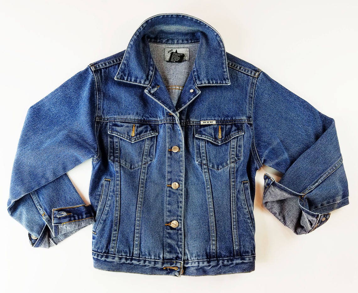 Vintage Denim Jacket Star Blue Jean 