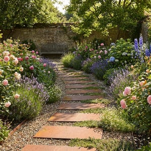 Metal Stepping Stones Pre-Rusted Finish – Garden Path Slabs, Rustic Outdoor Walkway, Landscaping Paving