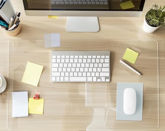 Clear PVC Desk Protector: Transparent Table Cover, Waterproof Mat (2mm Thick)