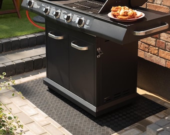 Durable Recycled Rubber BBQ Floor Protection Mat – Custom Sizes Available