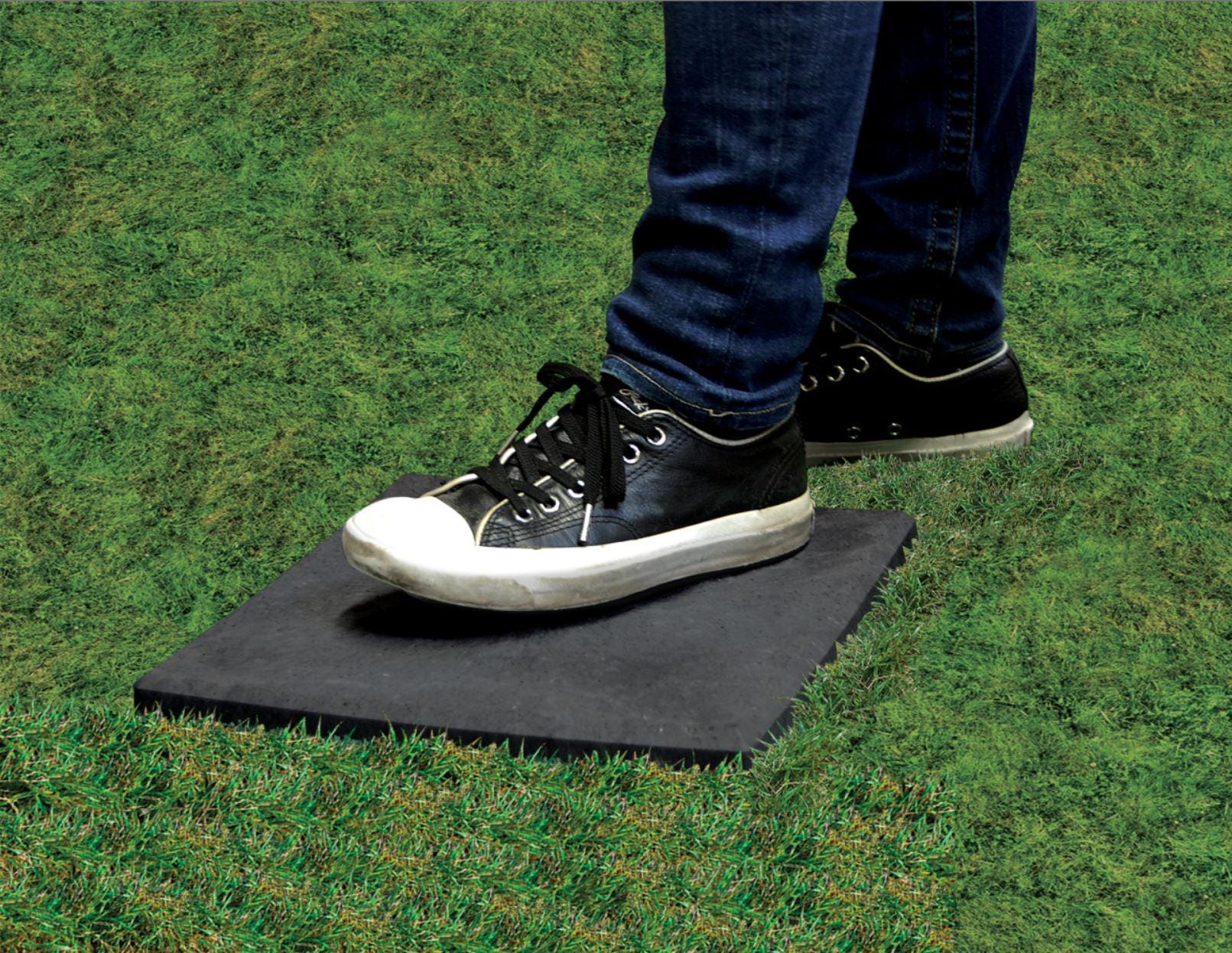 Slate Effect Recycled Rubber Stepping Stone: Outdoor Pathway Tile