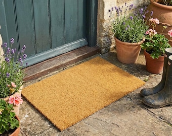 Natural Coconut Coir Indoor Outdoor Doormat Non Slip Rubber Backed Entrance Mat