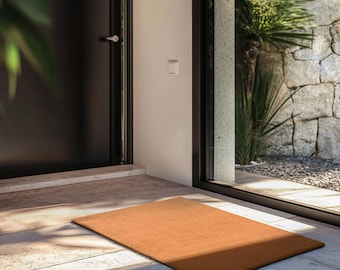Synthetic Coir Doormat Hardwearing Non-Slip Non Shed PVC Rubber Backed Entrance Mat