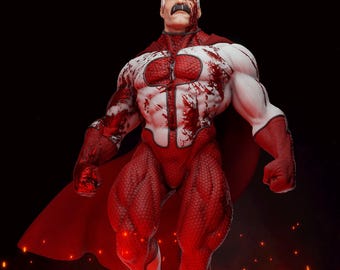 Invincible, Conquest, 3d Printed, Omniman, Statue, Figurine, 3d, Resin, Stl, 3Dmoonn