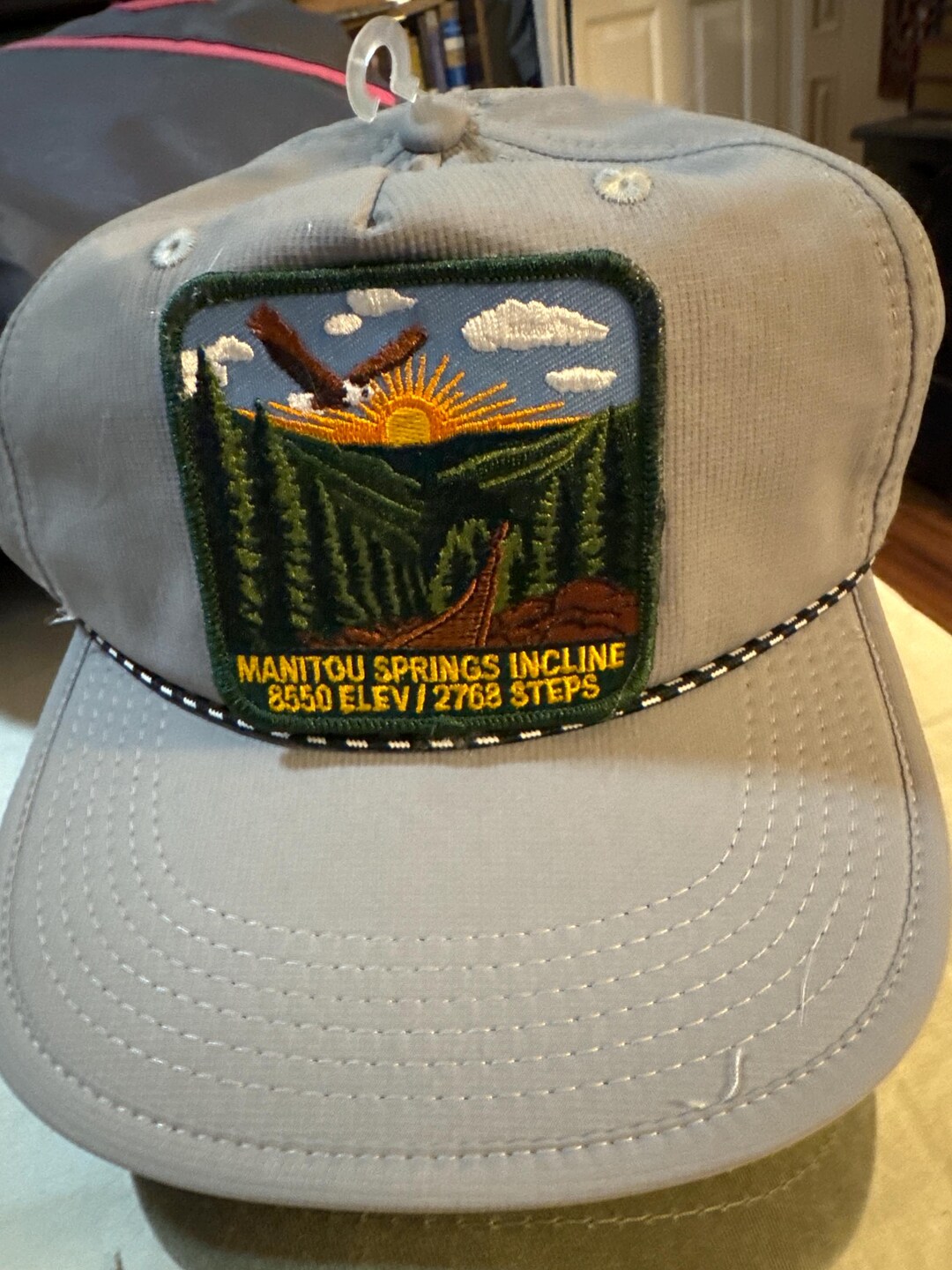 Ball Cap/gray With Black and White Trim. Manitou Springs Incline Patch ...