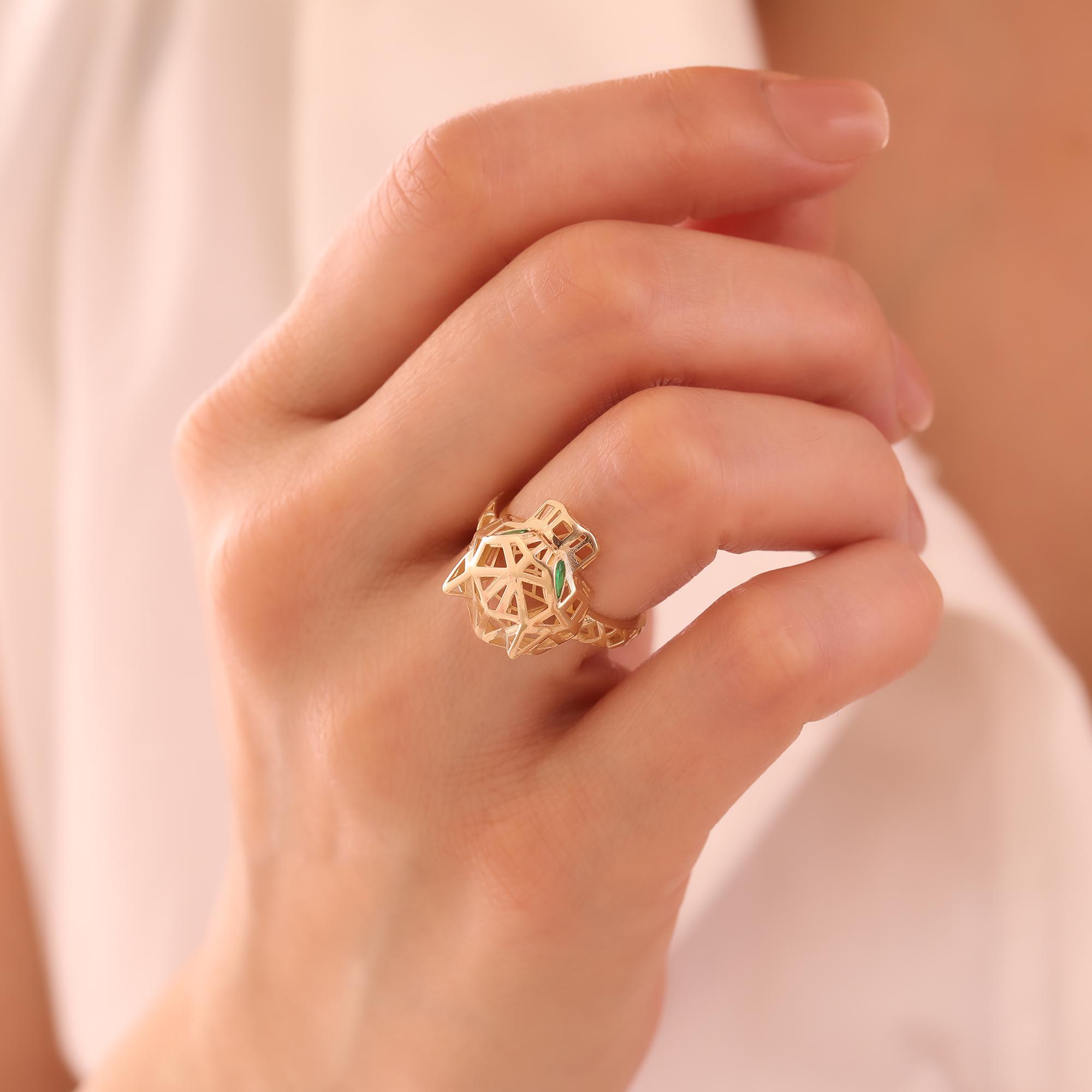 Cat Eye Ring Yellow Gold UK