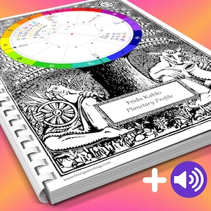 Análisis detallado de la carta natal (versión impresa + resumen en audio): informe astrológico/lectura natal de 45 páginas. Regalo personalizado ideal para cumpleaños o Navidad.