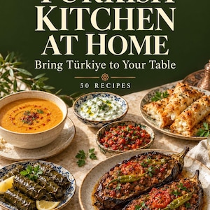 Turkish Cookbook: 50 Illustrated Recipes, PDF & EPUB Digital Download