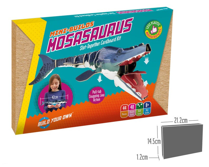 Mosasaurus Craft Build Your Own, Mosasaurus | Cardboard Craft Toy | STEM | Ideal Gift ...
