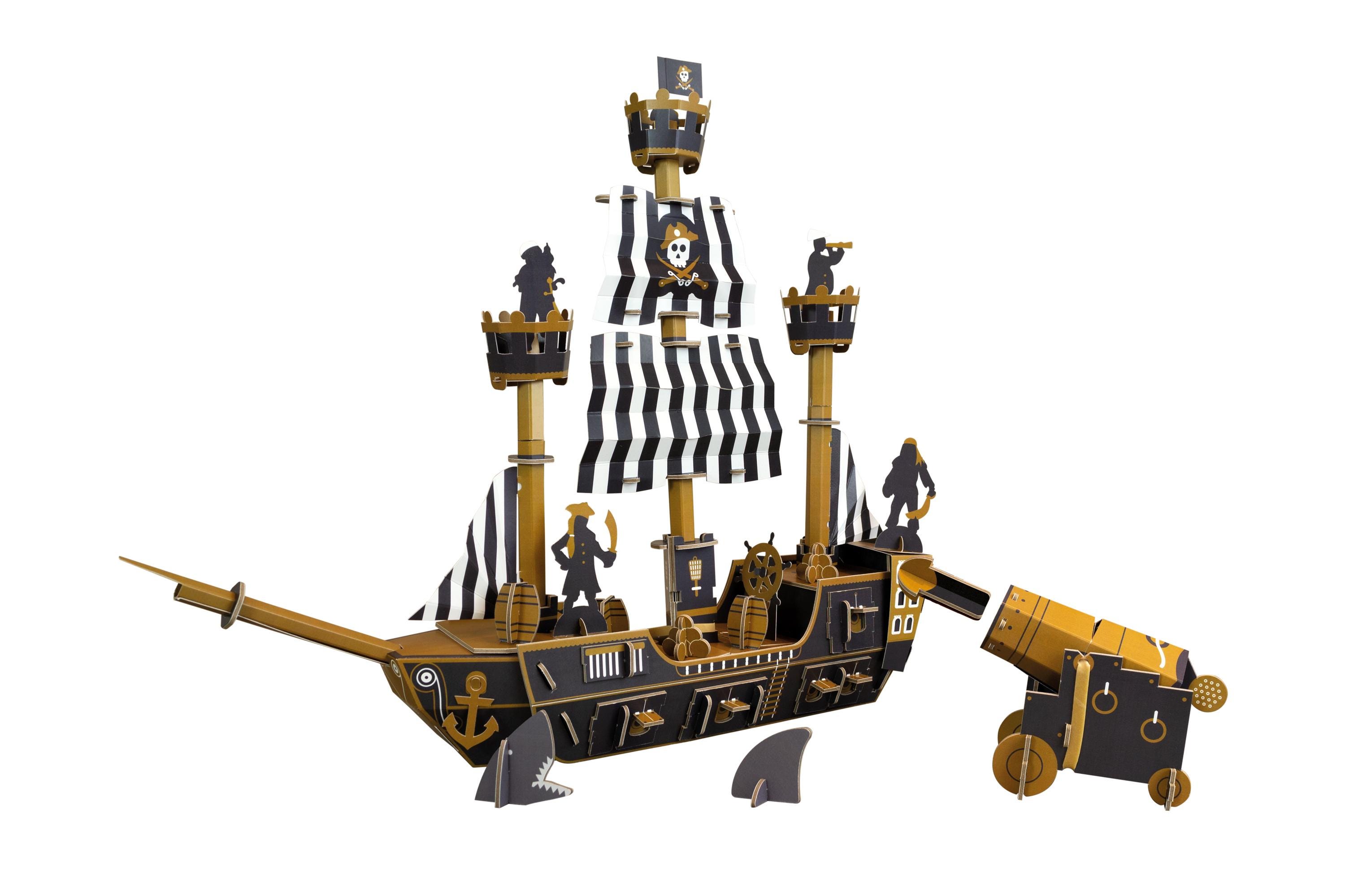 40 Adorable Cardboard Crafts For Kids 14 Build Your Own, Pirate Ship Cardboard Craft Toy STEM Ideal Gift Ages 8+