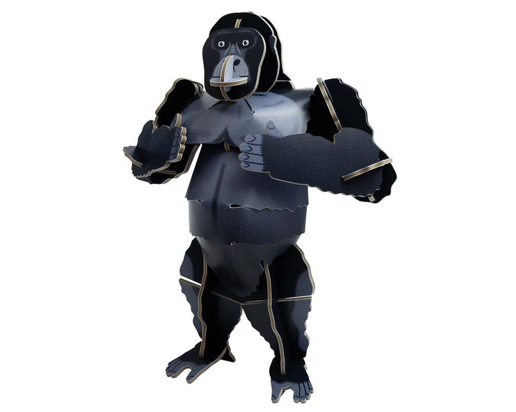 40 Adorable Cardboard Crafts For Kids 19 Build Your Own, Mountain Gorilla Cardboard Craft Toy STEM Ideal Gift…