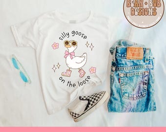 Dummer Gans auf dem Lose PNG | Frühling Kleinkind Sublimation | Kleinkind PNG | Süßer Digital Download für Shirts, Tassen & mehr