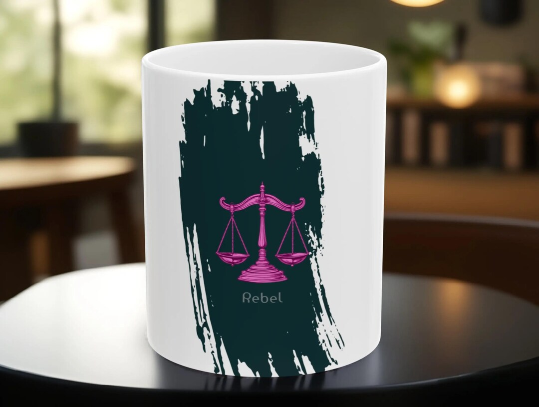 Personalized Prosecutor Lawyer Mug - Custom Name, Scales Of Justice & Flowers Design, 11oz Or 15oz Ceramic