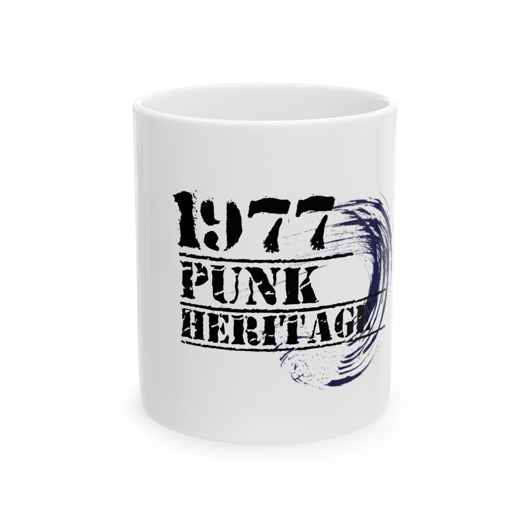 Minimalist Grunge Aesthetic Coffee Mug / 1977 Punk Heritage | Bold ...