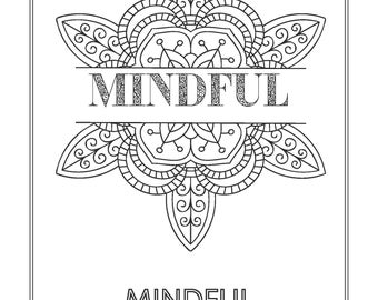 Affirmation Malbuch zum Ausdrucken | 46 Seiten Achtsamkeit & Stressabbau | Sofort Download für Entspannung und Positivität"