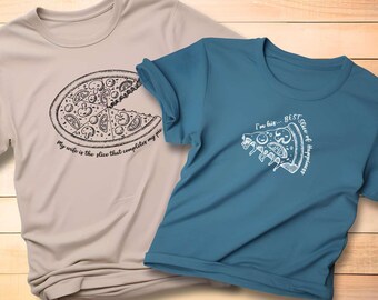 Matching Pizza Couple Shirts, Funny Valentine's Day Gift