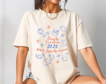 Family Vacation 2025 Custom Shirt, Making Memories Together Family Matching T-shirt, Personalized Family Beach Trip Shirt, Summer Family Tee