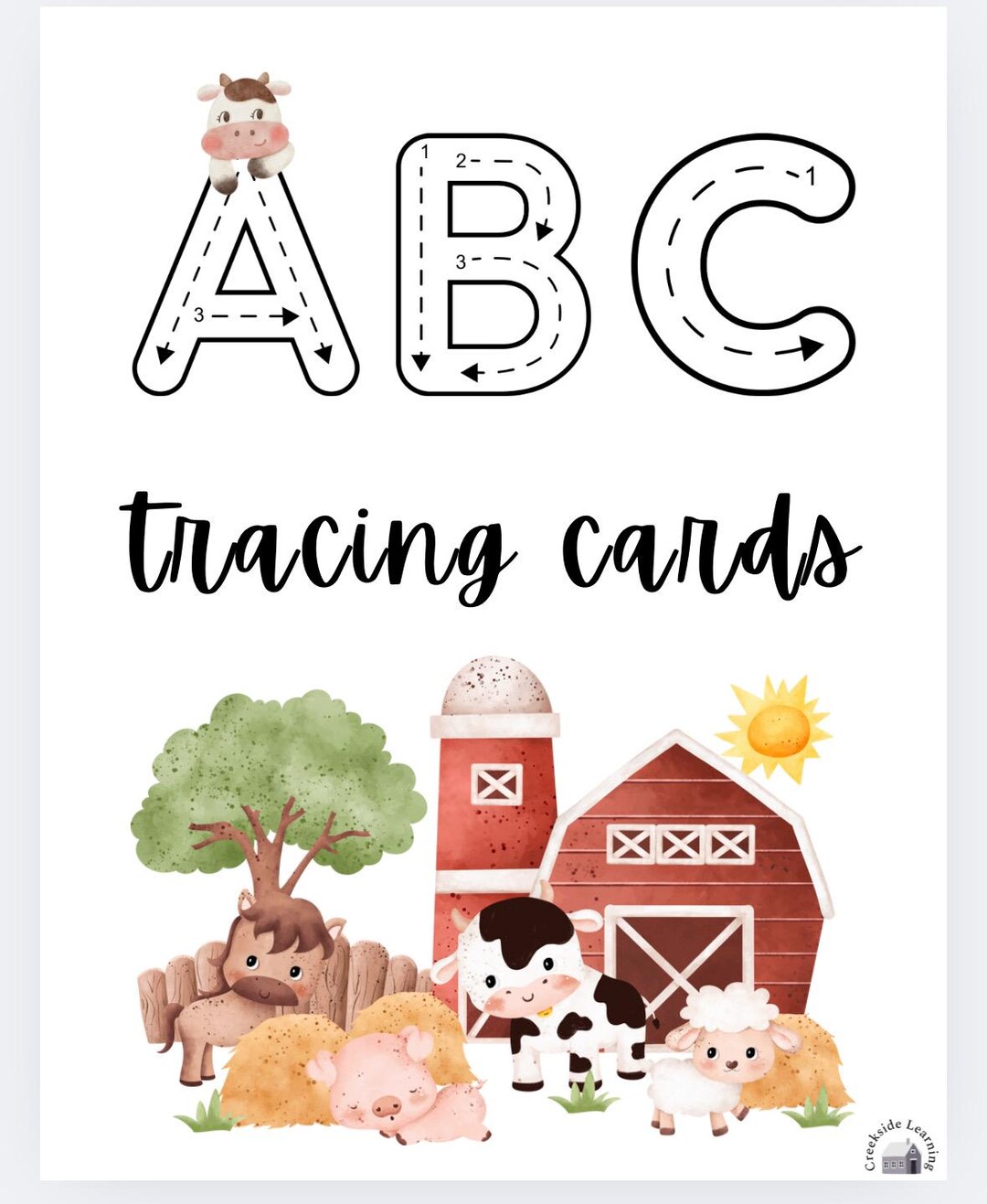 ABC Tracing Cards - Etsy