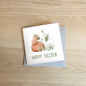 Deutsche und englische Aquarell Grußkarten zu Ostern, Hasenkarten, Karten für Freunde und Familie Karten für Ostergrüße